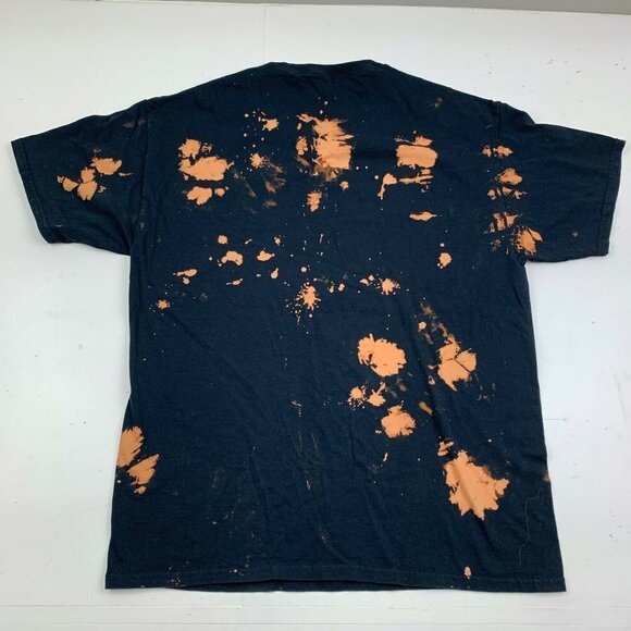 Pink Floyd Unisex Bleach Splatter Dark Side of The Moon Graphic Print T-Shirt L - Picture 3 of 4